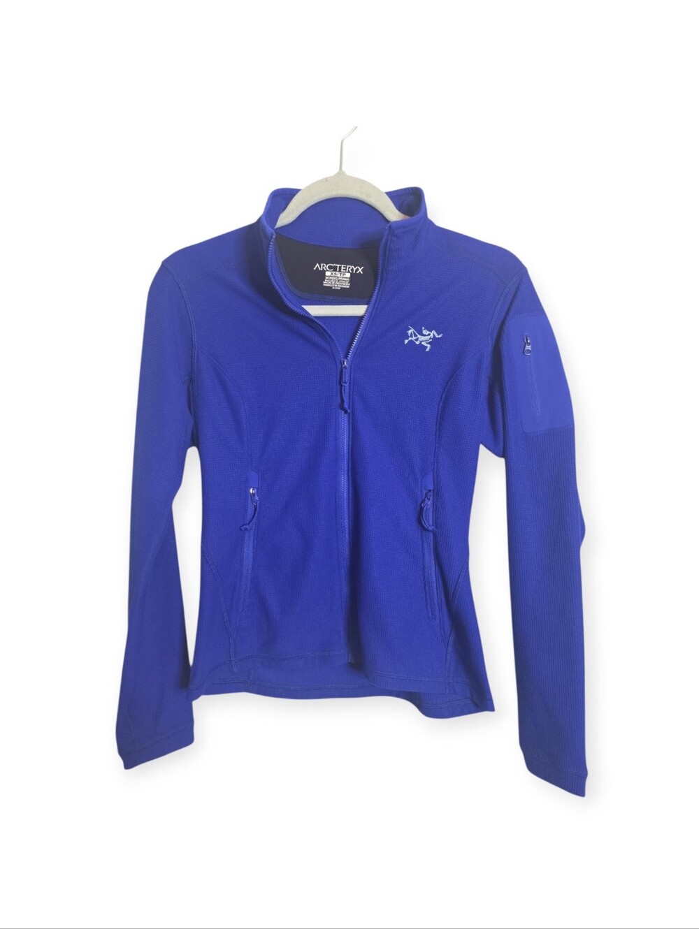 Women's NWOT Arc'teryx soft shell full zip vibrant blue jacket, size XS